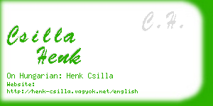 csilla henk business card